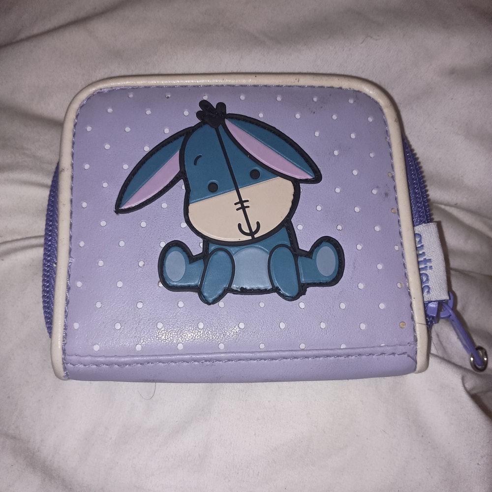 Cute Purple Kids Wallet with Cartoon Design